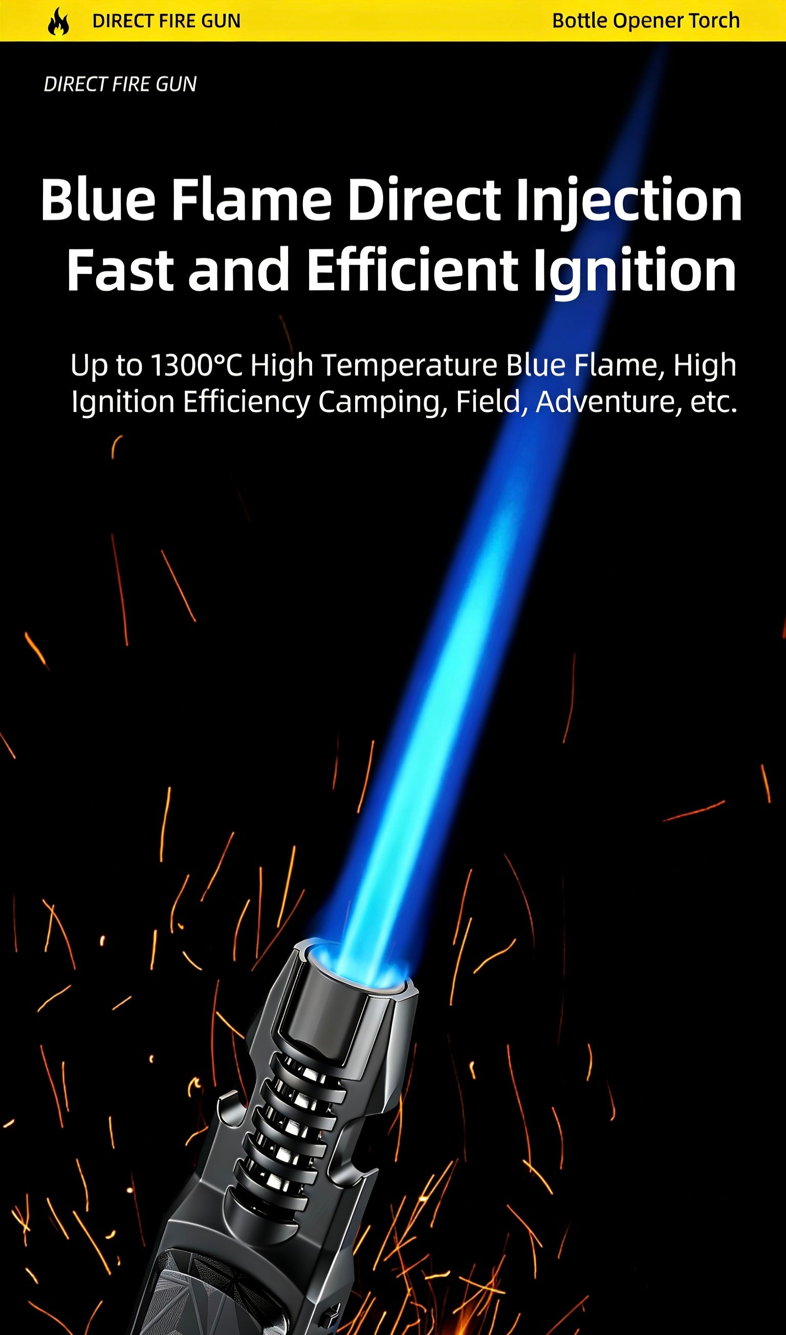 ZB-567Foldable Butane Torch – Adjustable Flame, Portable & Safe Design