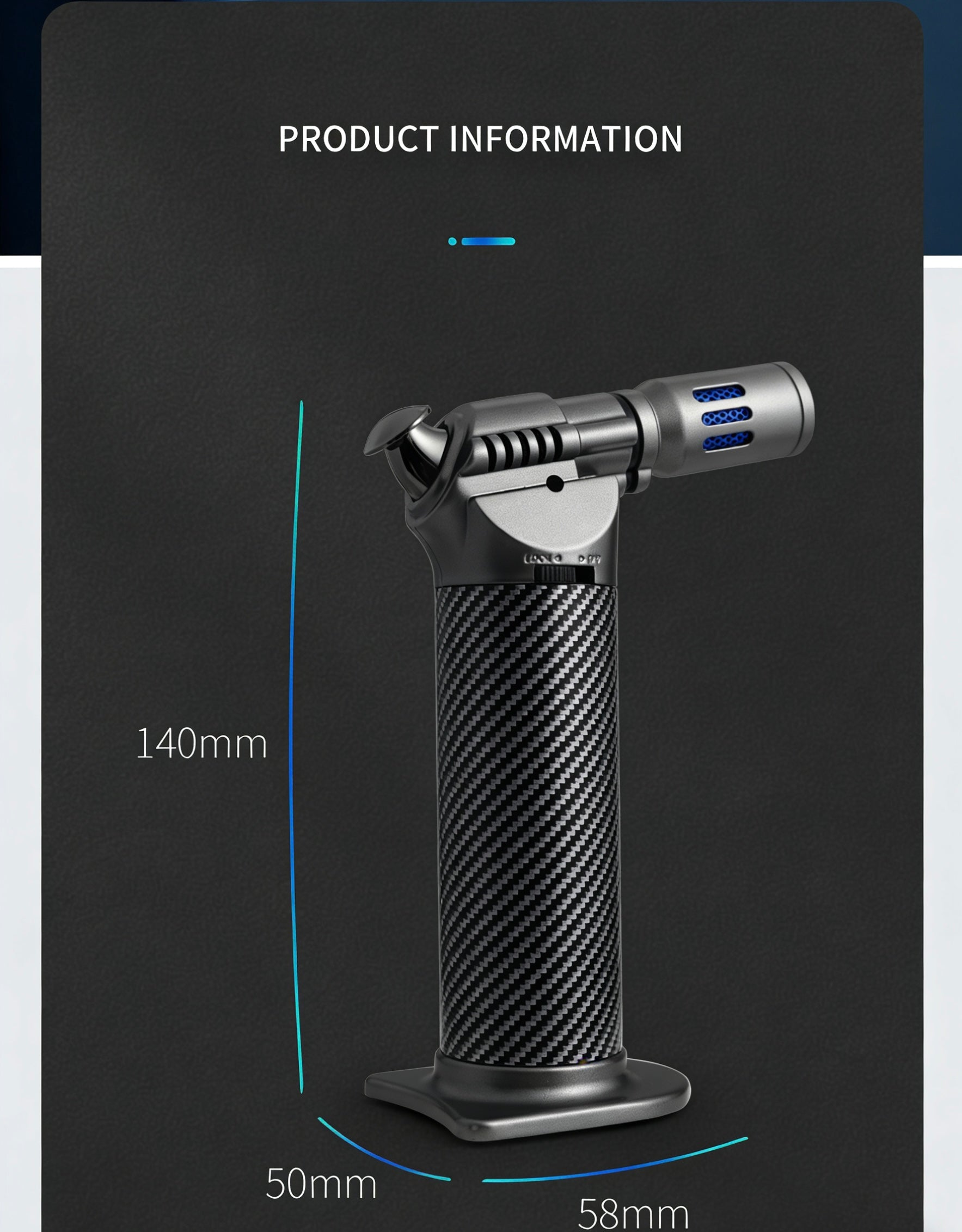 ZB-967A Windproof Jet Flame Torch Lighter