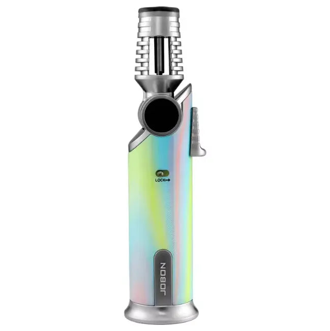 ZB-333 New type of wind-proof inflatable multi-functional rotatable barbecue torch with blue flame gun, cigar flashlight and lighter.(NO.gas)