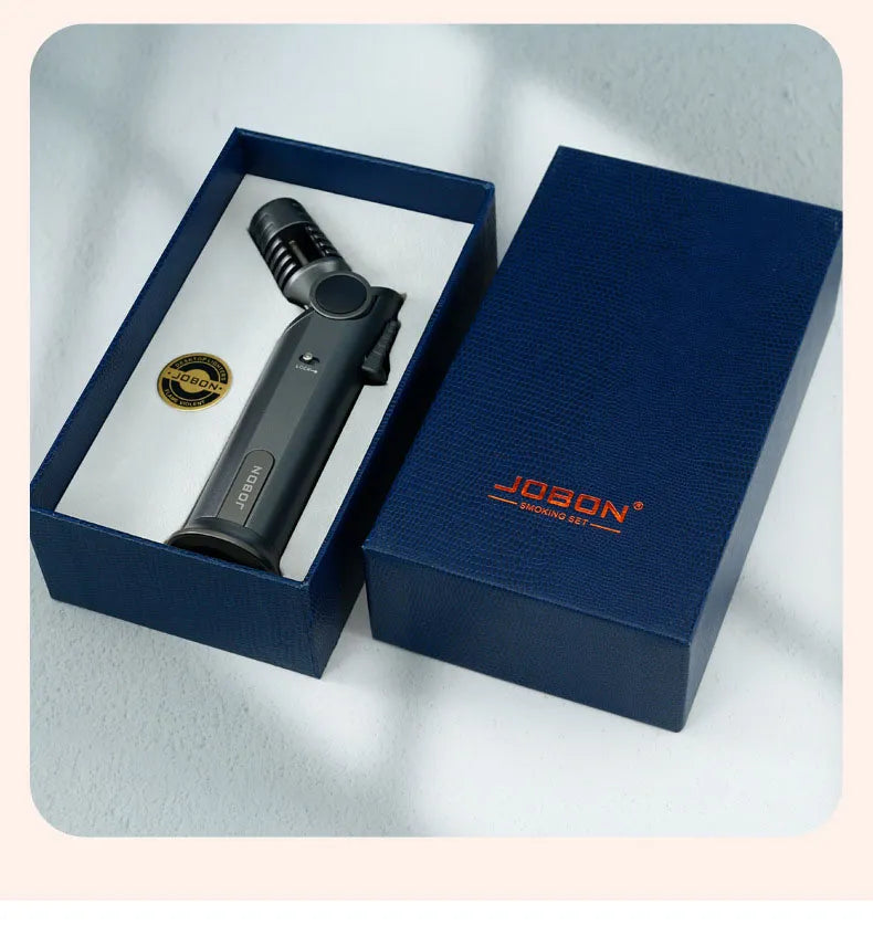 ZB-333 New type of wind-proof inflatable multi-functional rotatable barbecue torch with blue flame gun, cigar flashlight and lighter.(NO.gas)